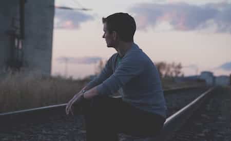 man thinking about his ex