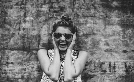 woman who is happy